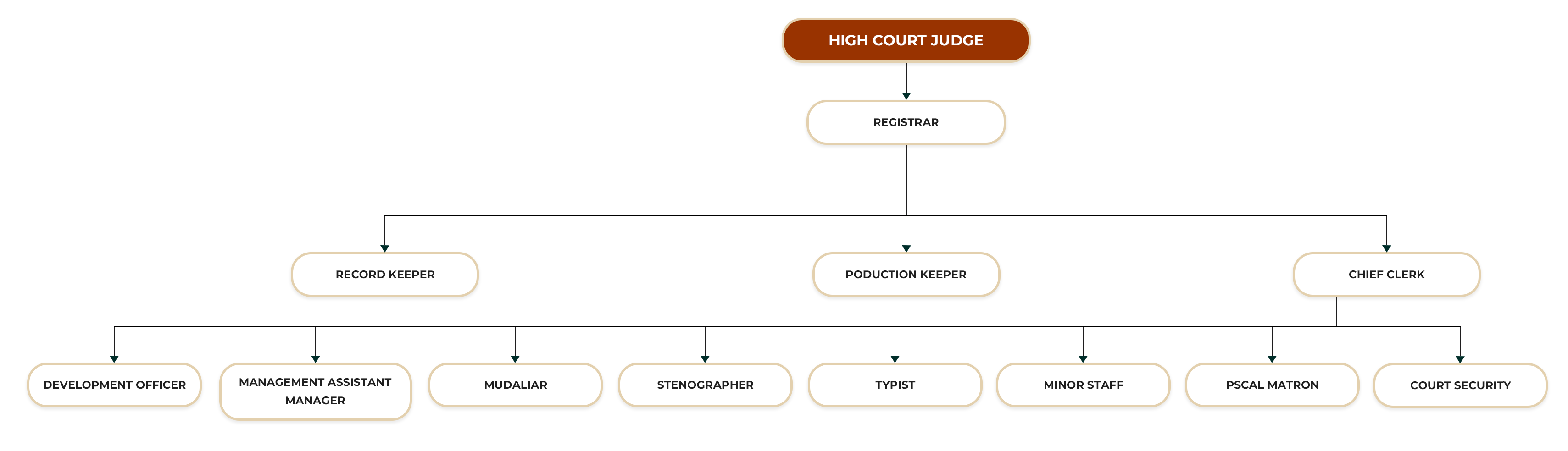 HIGH COURT KULIYAPITIYA ORGANIZATIONAL STRUCTURE